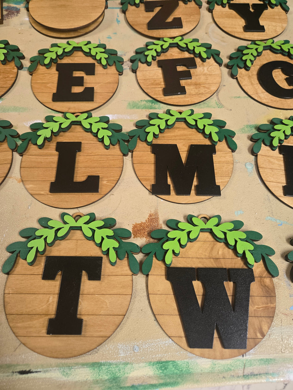 Monogram letter Christmas Ornament