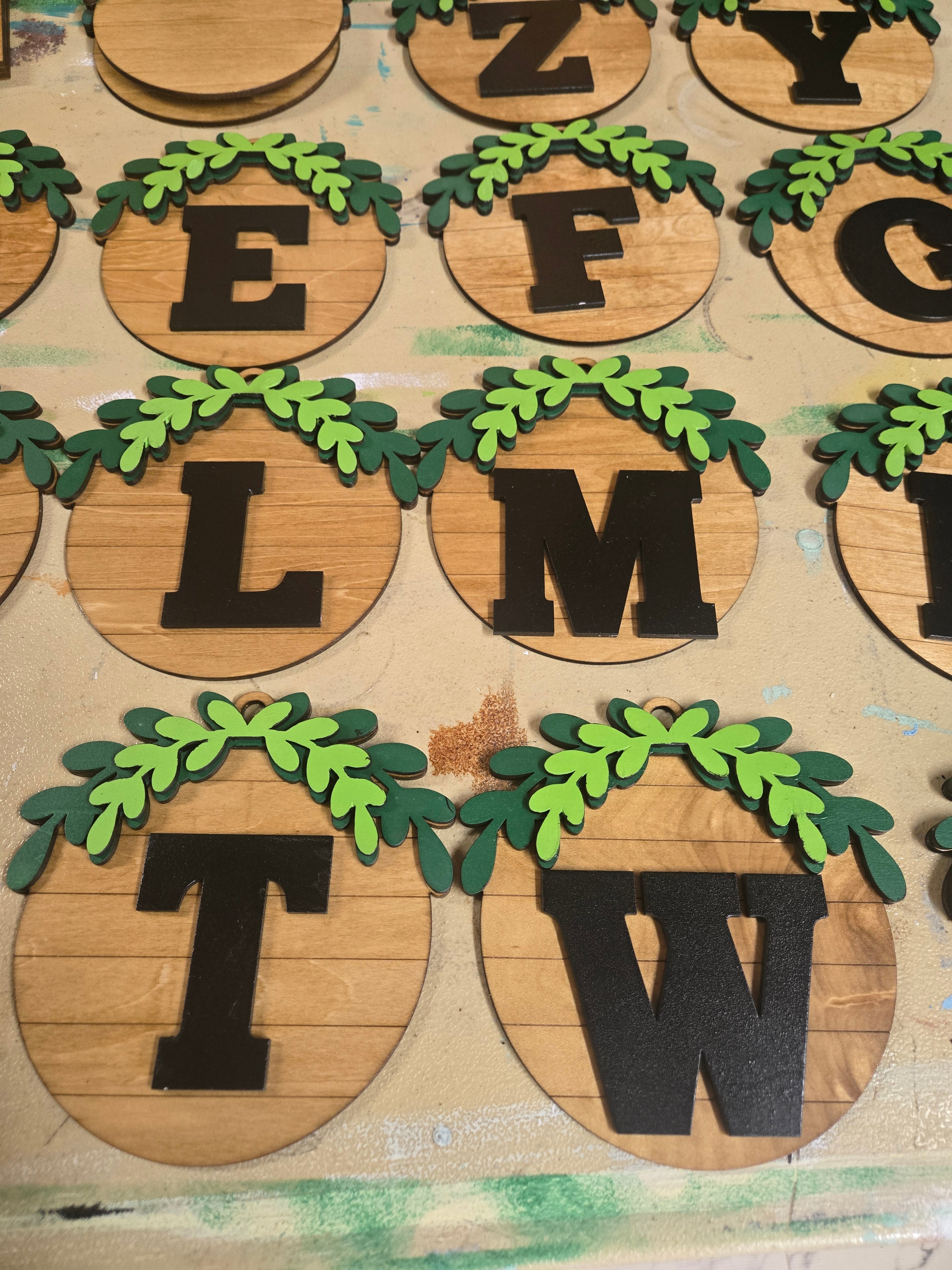 Monogram letter Christmas Ornament