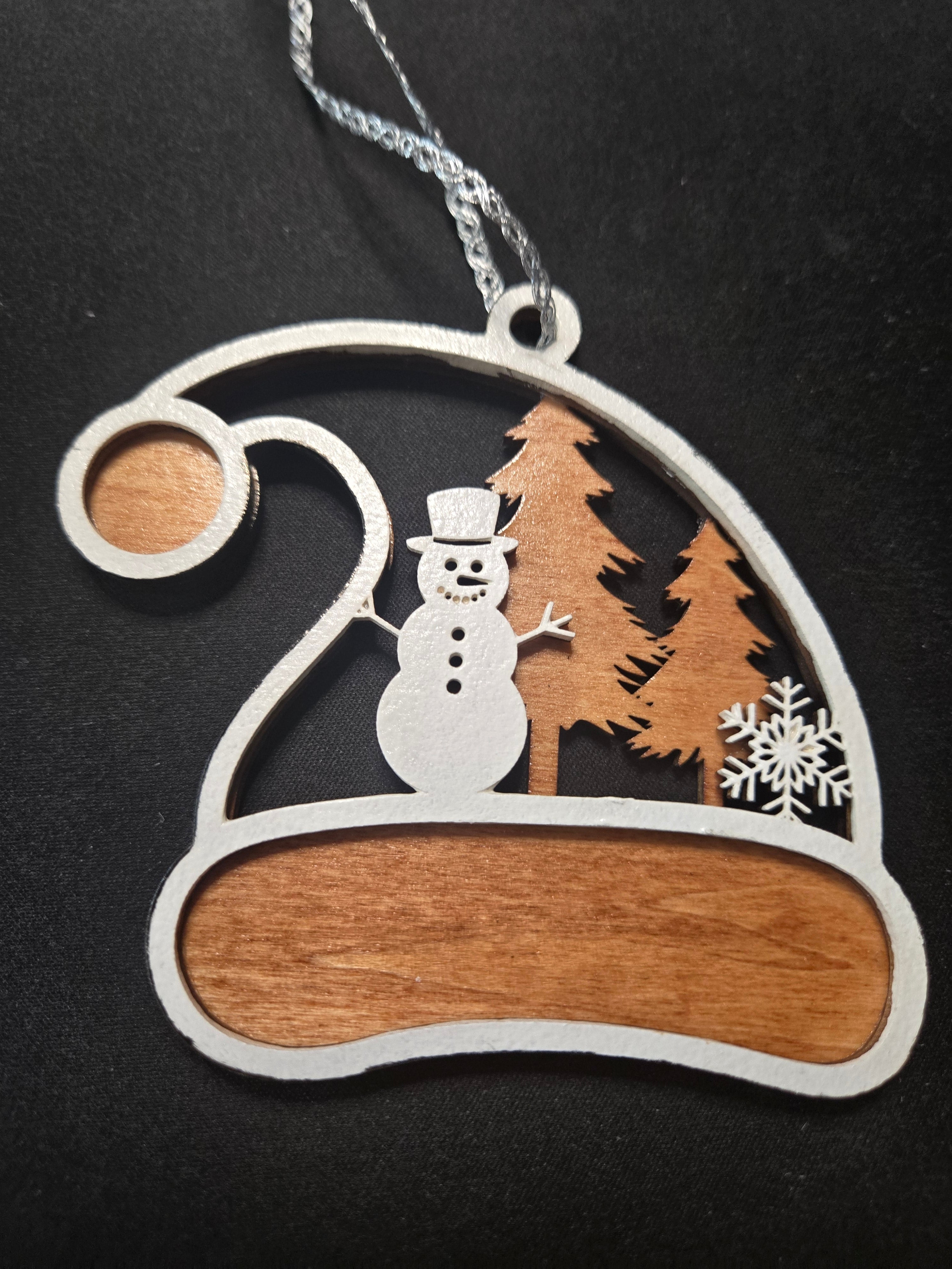 Santa hat shaped Christmas Ornament