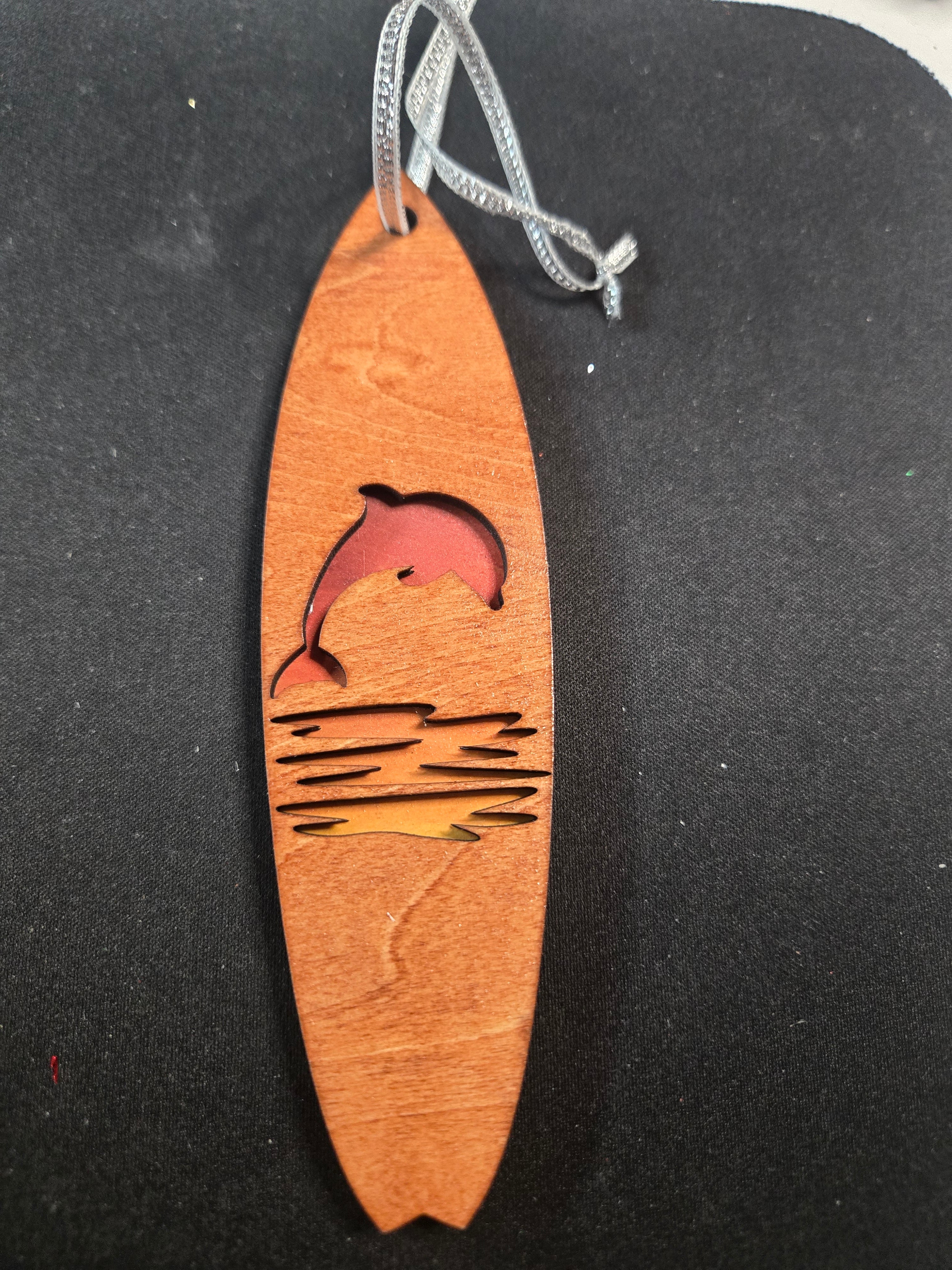 Sunset Surfboard Ornament
