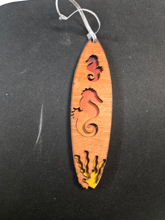 Sunset Surfboard Ornament