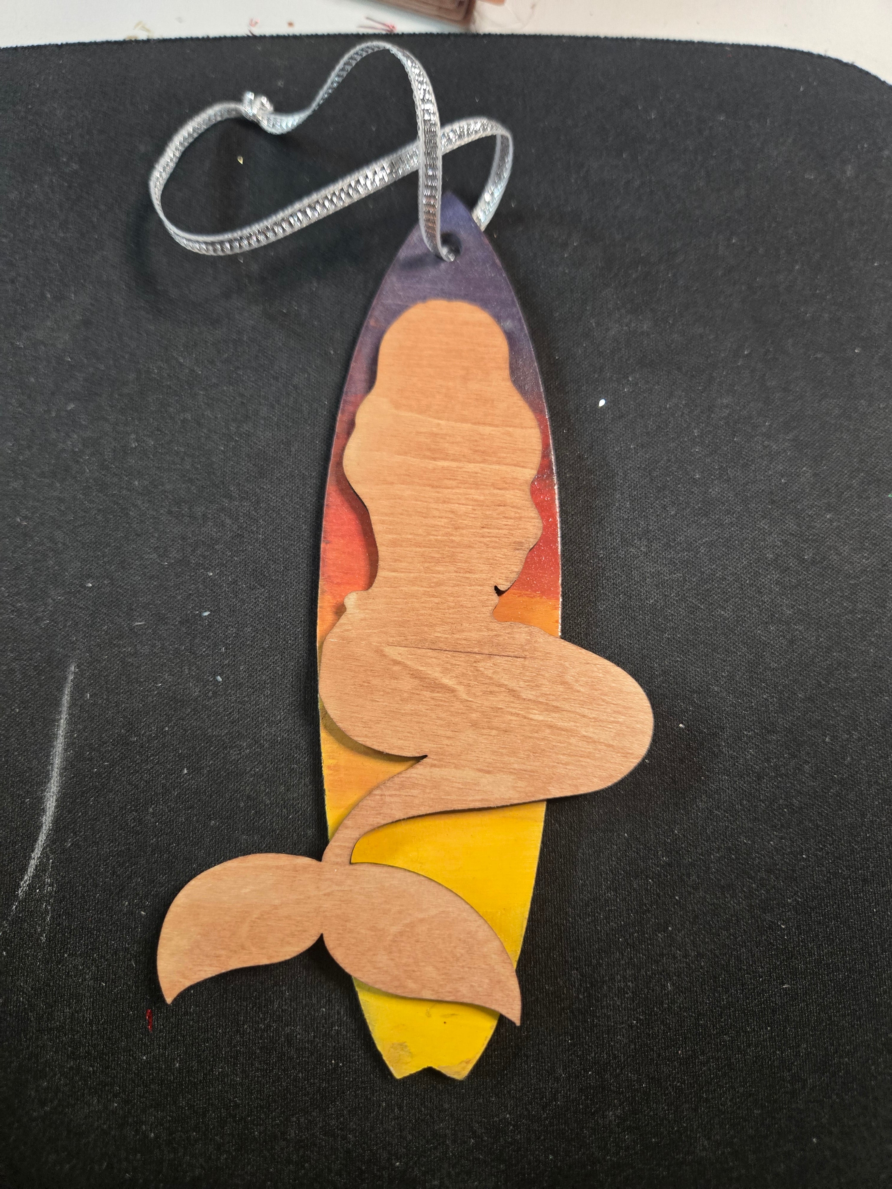 Sunset Surfboard Ornament