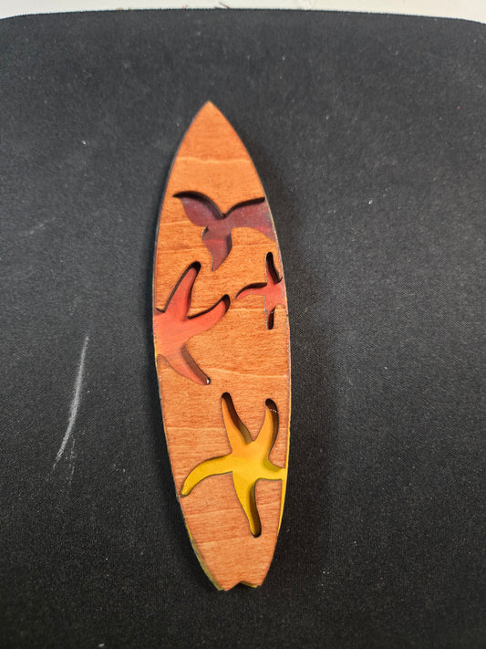 Sunset Surfboard Magnet