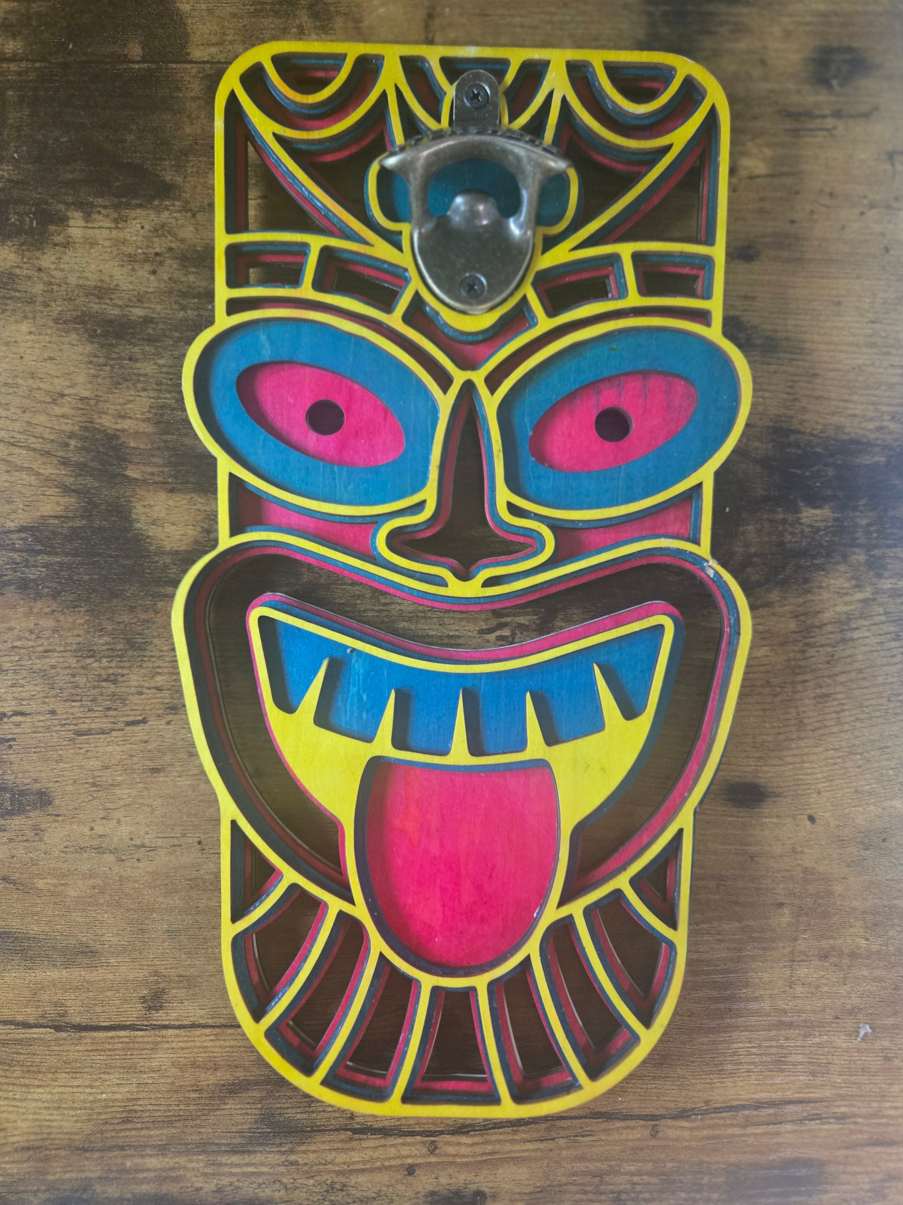 Layered Tiki Bottle Opener