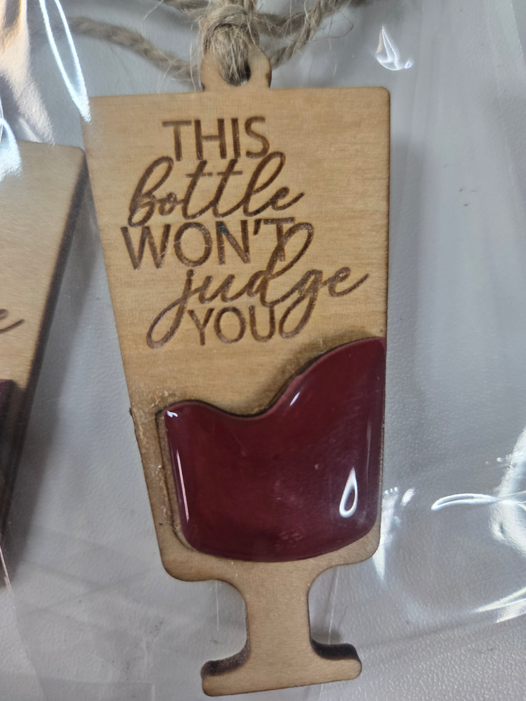 Wood & Resin Wine Bottle Tag