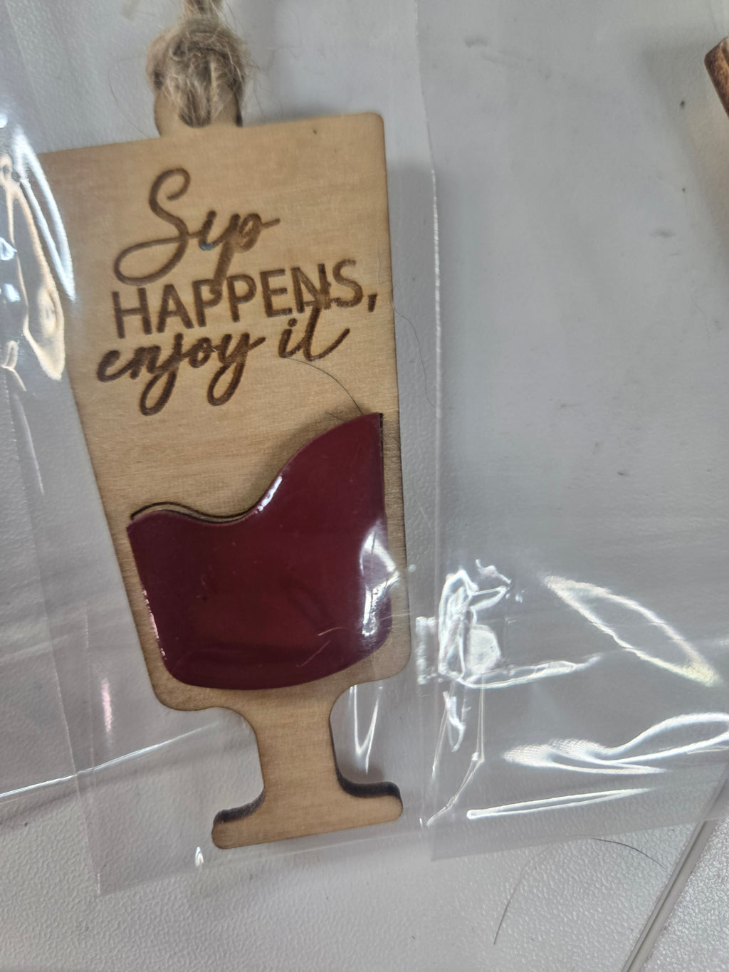 Wood & Resin Wine Bottle Tag