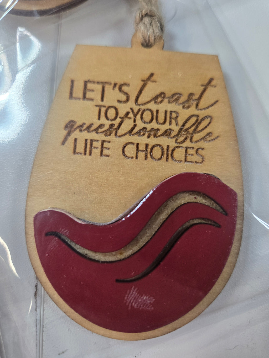 Wood & Resin Wine Bottle Tag