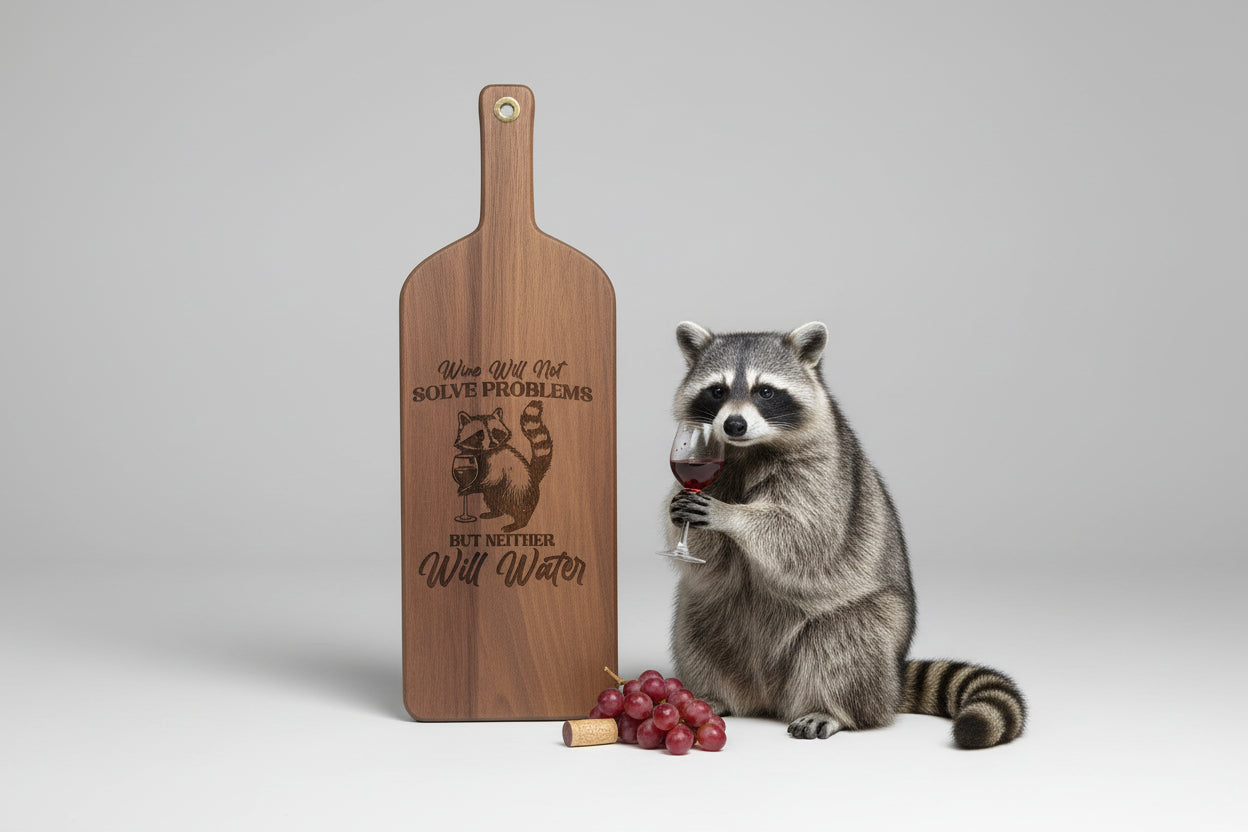 Wine Bottle Shaped Wooden Charcuterie Board