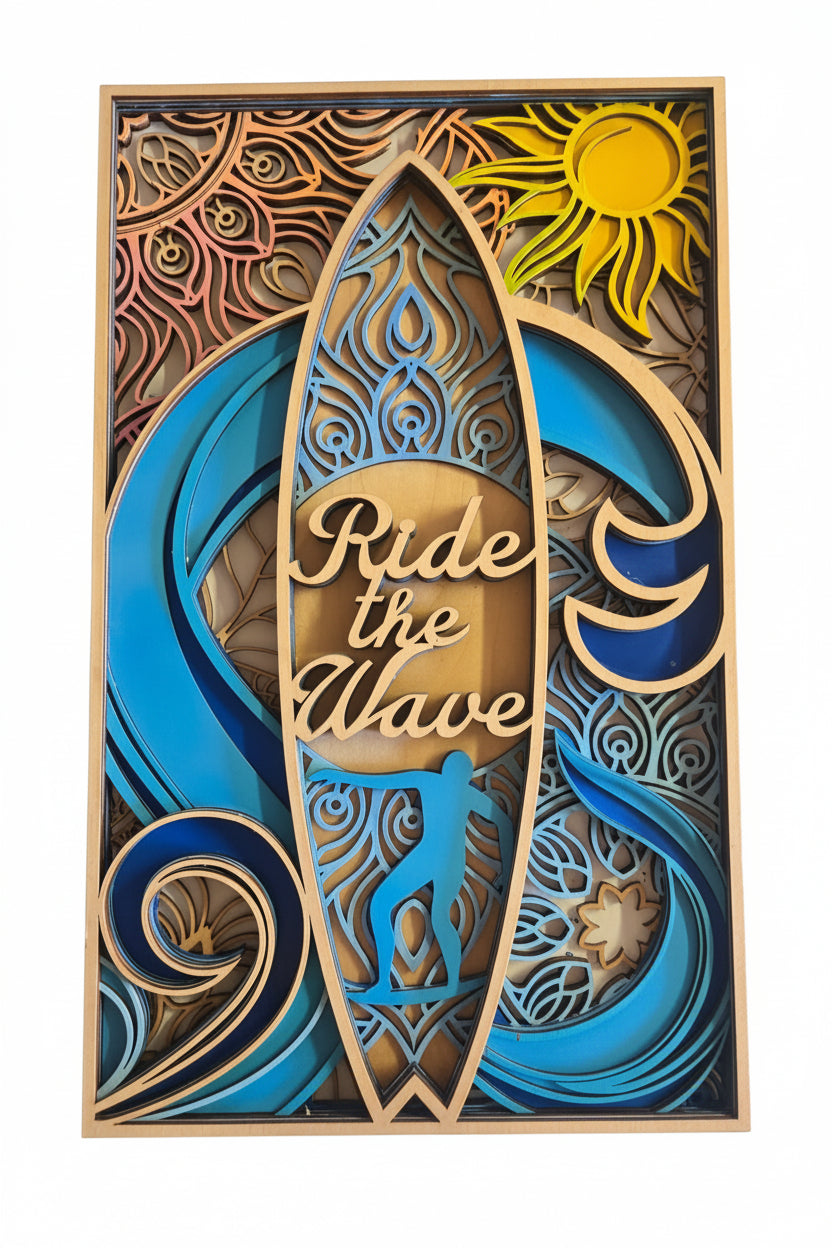 Ride the Wave layered art