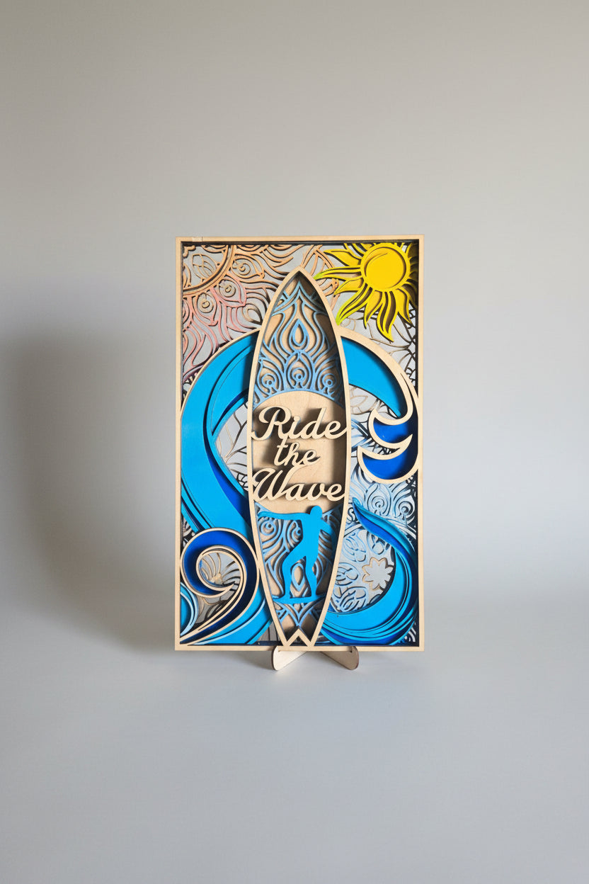 Ride the Wave layered art
